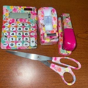 Floral Desk Accessories Set